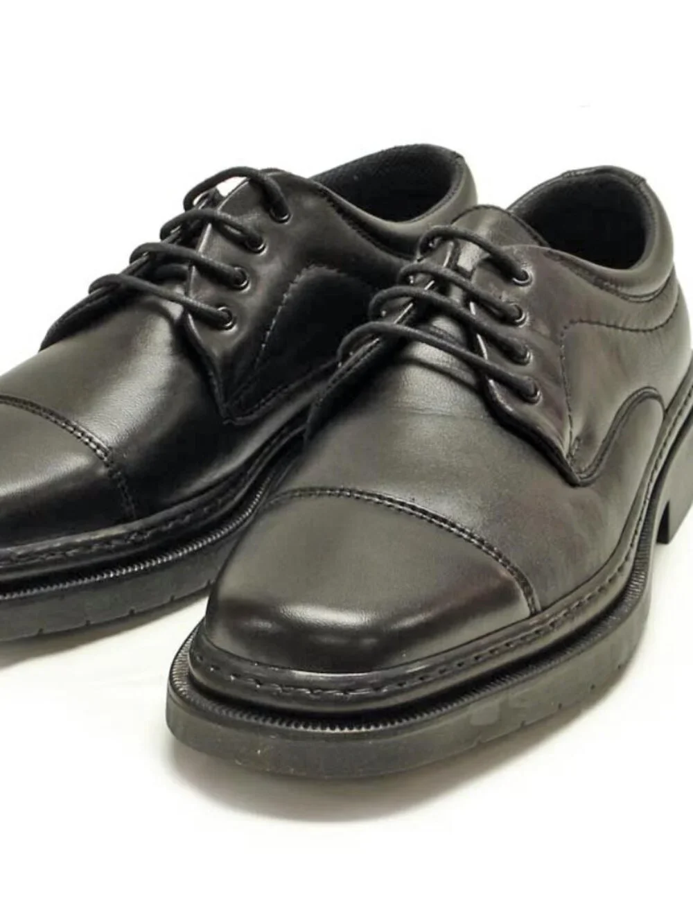 5285 Belka Black Leather Lace up Cap toe Pinosos Made in Spain